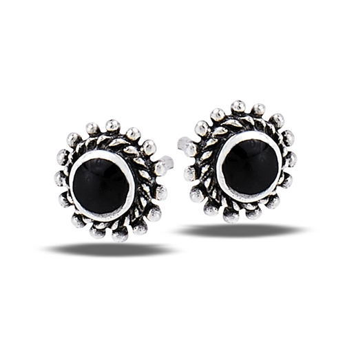 Flipkart.com - Buy Hunky Dory Kaju Bali Black Stainless Steel Unisex Earring  Crystal Metal Stud Earring Online at Best Prices in India